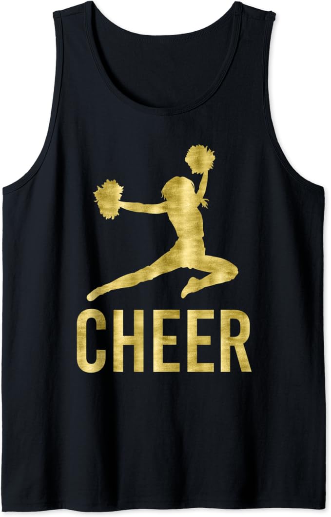 Cheer Dark Yellow Cheerleading Tank Top Clothing, Shoes